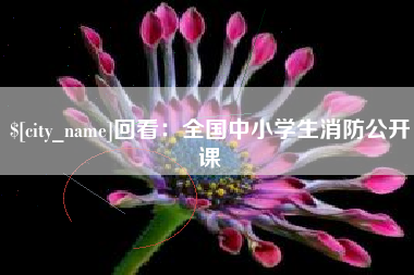 天长回看：全国中小学生消防公开课