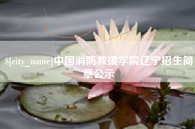 天长中国消防救援学院辽宁招生简章公示