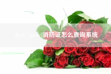 天长消防证怎么查询系统