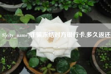 天长诈骗冻结对方银行卡,多久返还