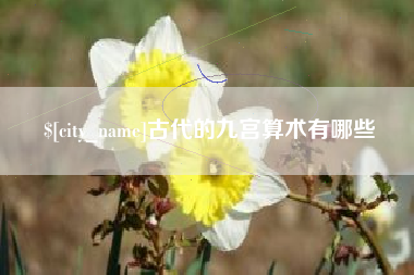 天长古代的九宫算术有哪些