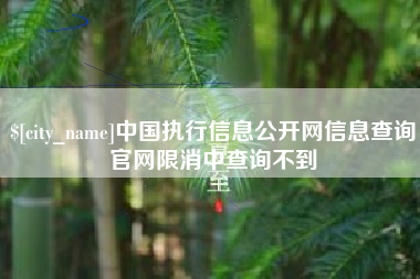 天长中国执行信息公开网信息查询官网限消中查询不到