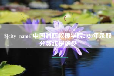 天长中国消防救援学院2020年录取分数线是多少