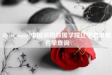 天长中国消防救援学院辽宁省录取名单查询