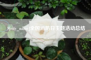 天长全国消防日主题活动总结