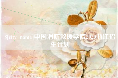 天长中国消防救援学院2020浙江招生计划