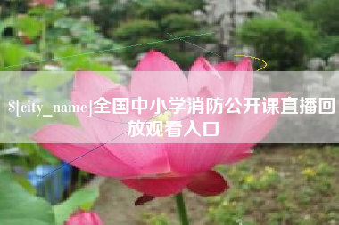 天长全国中小学消防公开课直播回放观看入口