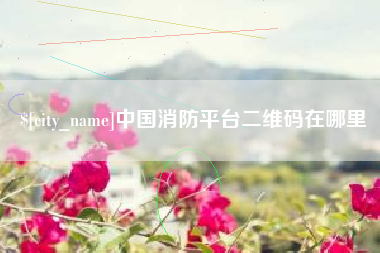 天长中国消防平台二维码在哪里