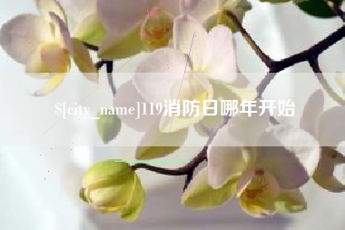 天长119消防日哪年开始