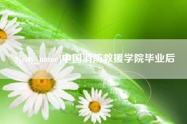 天长中国消防救援学院毕业后