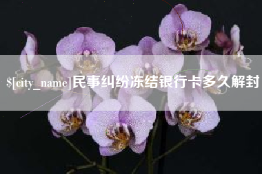 天长民事纠纷冻结银行卡多久解封