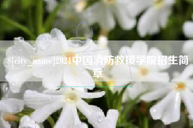 天长2021中国消防救援学院招生简章