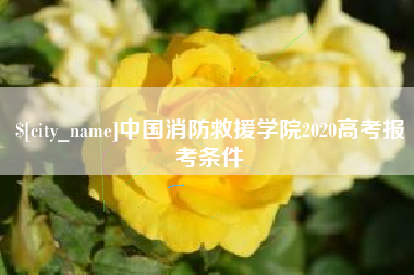 天长中国消防救援学院2020高考报考条件