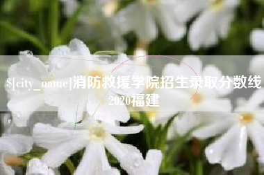 天长消防救援学院招生录取分数线2020福建