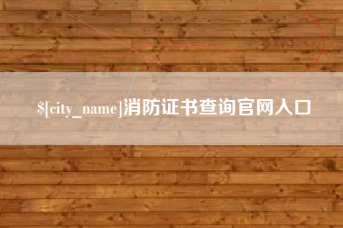 天长消防证书查询官网入口