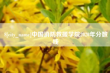 天长中国消防救援学院2020年分数线