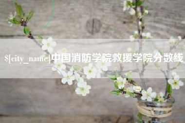天长中国消防学院救援学院分数线