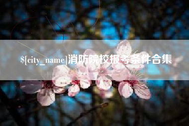 天长消防院校报考条件合集